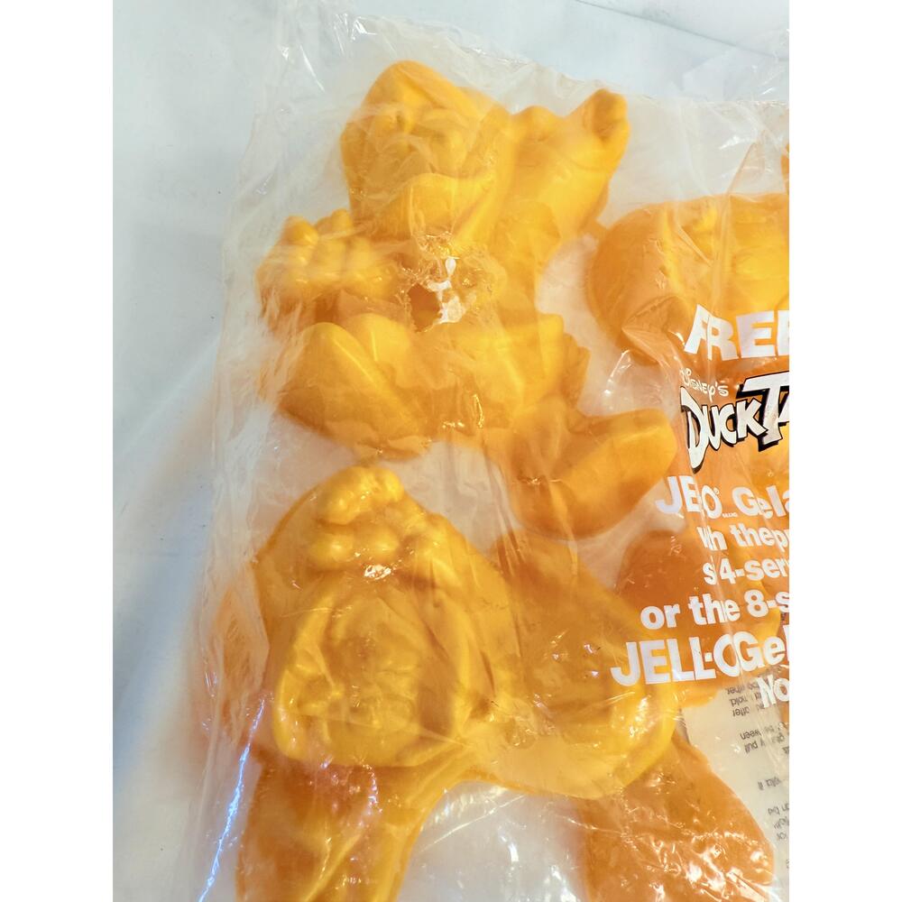 NWT Disney 1989 DuckTales Yellow Cartoon Jello Mold Set of 4